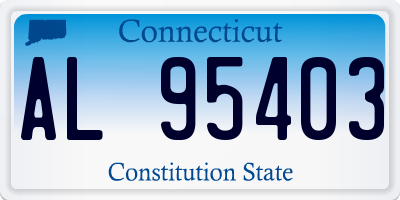 CT license plate AL95403