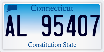CT license plate AL95407