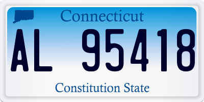 CT license plate AL95418