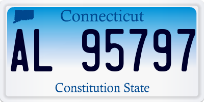 CT license plate AL95797