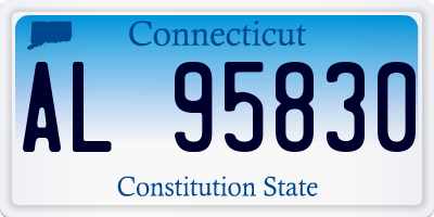 CT license plate AL95830