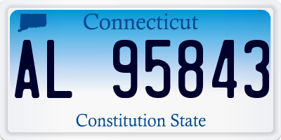CT license plate AL95843