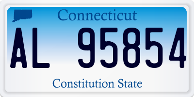 CT license plate AL95854