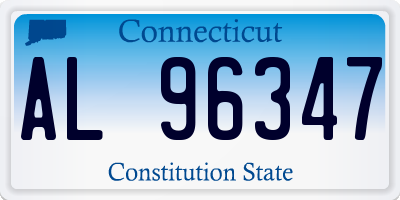 CT license plate AL96347