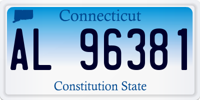 CT license plate AL96381