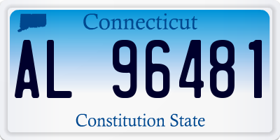 CT license plate AL96481
