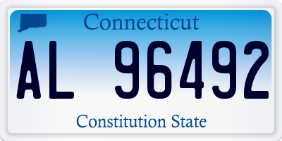 CT license plate AL96492