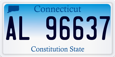 CT license plate AL96637