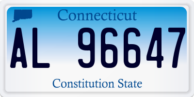CT license plate AL96647