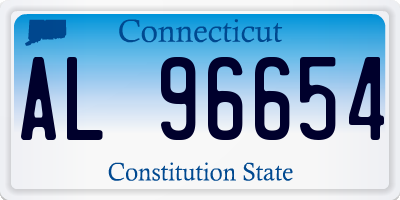 CT license plate AL96654