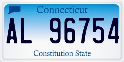 CT license plate AL96754