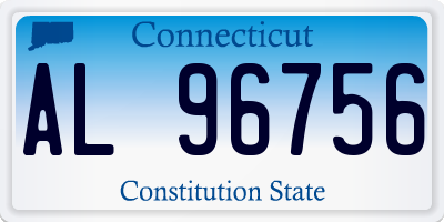 CT license plate AL96756