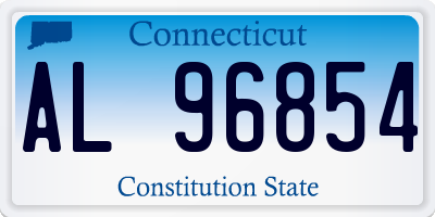 CT license plate AL96854