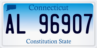 CT license plate AL96907