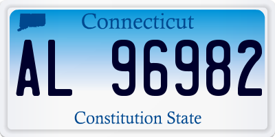 CT license plate AL96982