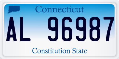 CT license plate AL96987