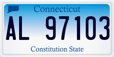 CT license plate AL97103