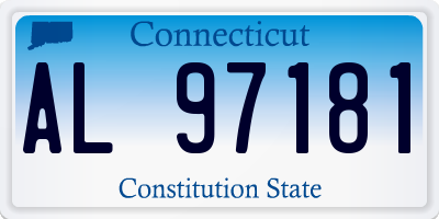 CT license plate AL97181