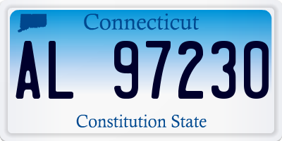 CT license plate AL97230