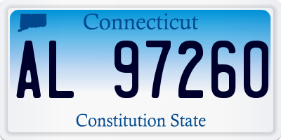 CT license plate AL97260