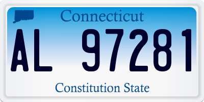 CT license plate AL97281