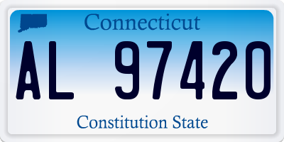 CT license plate AL97420