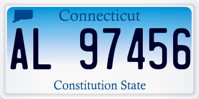CT license plate AL97456