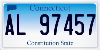 CT license plate AL97457