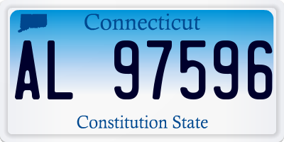 CT license plate AL97596