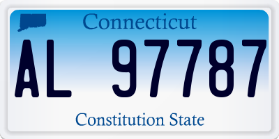 CT license plate AL97787