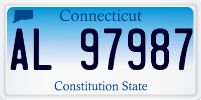 CT license plate AL97987