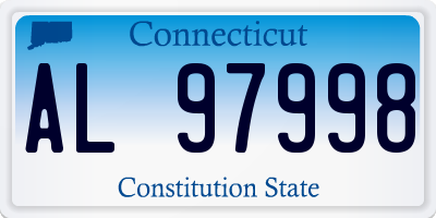CT license plate AL97998