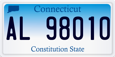CT license plate AL98010
