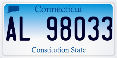 CT license plate AL98033