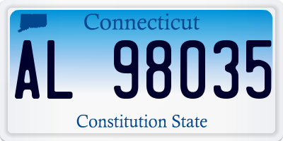 CT license plate AL98035