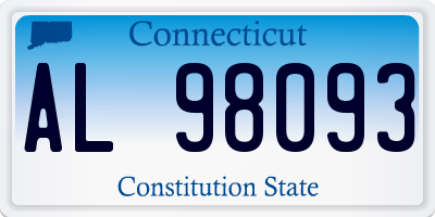 CT license plate AL98093