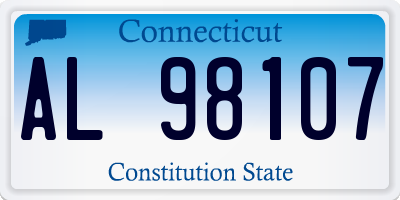 CT license plate AL98107