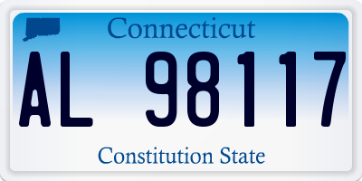 CT license plate AL98117