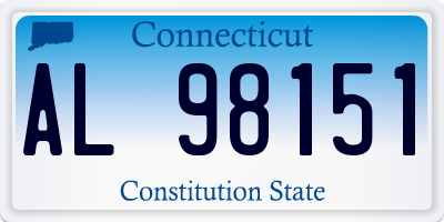CT license plate AL98151
