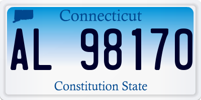 CT license plate AL98170