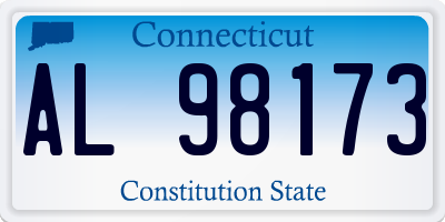 CT license plate AL98173