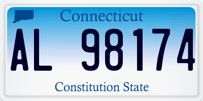 CT license plate AL98174