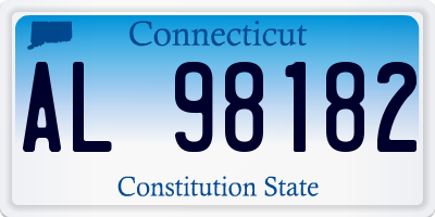 CT license plate AL98182