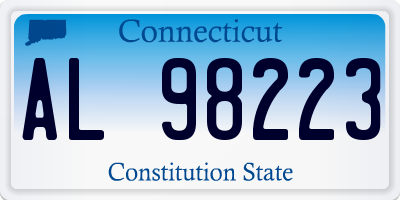 CT license plate AL98223
