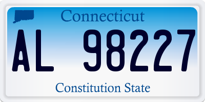CT license plate AL98227