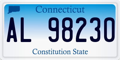 CT license plate AL98230