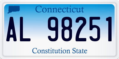 CT license plate AL98251