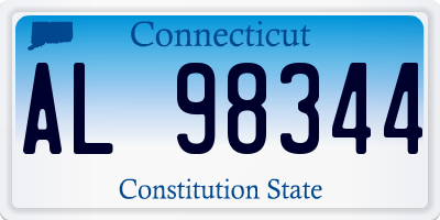CT license plate AL98344