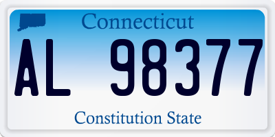 CT license plate AL98377