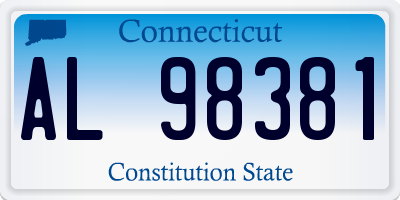 CT license plate AL98381